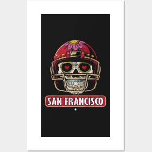 American Football - San Francisco Skull Football Gift Posters and Art